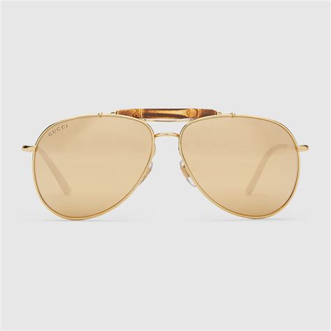 price for gucci limited edition gold-plated aviator sunglasses|Gucci aviator sunglasses sale.